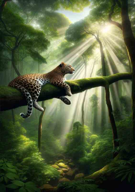 Leopard Forest Canopy Metal Poster