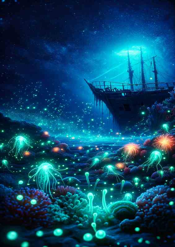 Glowing Enigma of the Deep Se depths of the ocean | Canvas
