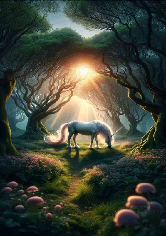Hidden Grove of the Unicorn where mane and tail flow | Canvas