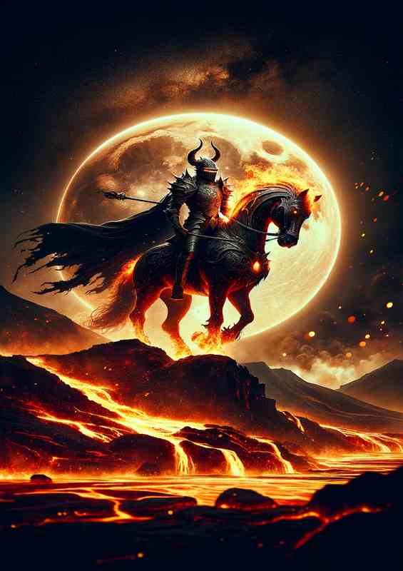 Moonlit Blaze Conquest Metal Poster