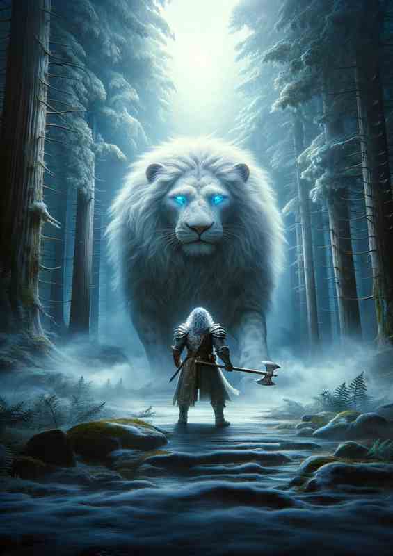 Majestic Guardian Enchanted Warrior Encounter medieval armor | Poster