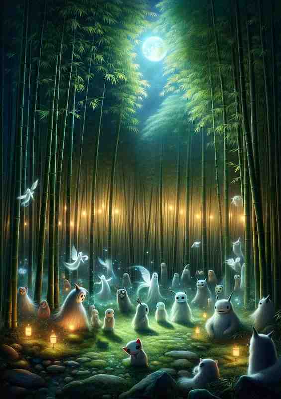 Mystic Bamboo Yokai Whisper | Di-Bond