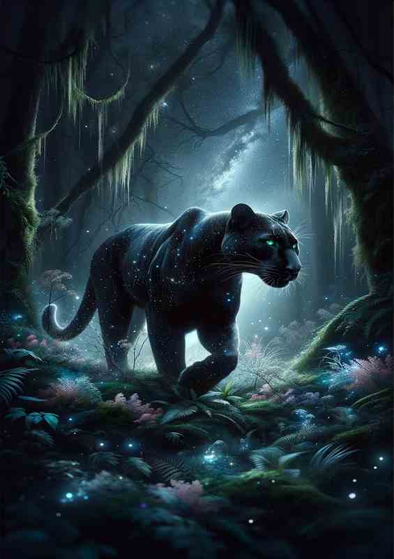 Mystic Panther Prowl Poster