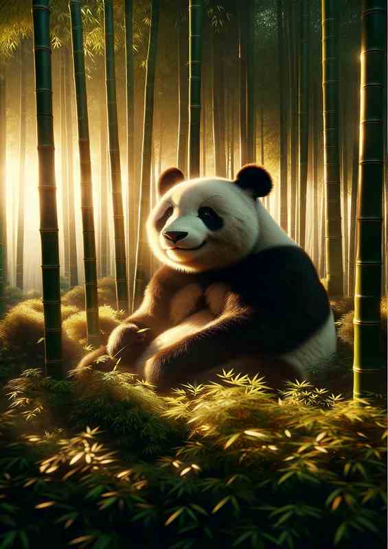 Pandas Bamboo Forest Bliss | Poster
