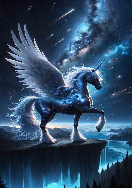 Stellar Pegasus Cosmic that mirrors the starry night sky | Poster