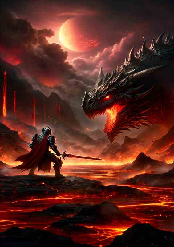 Ancient Protector Mythic Beast Showdown and black dragon | Di-Bond