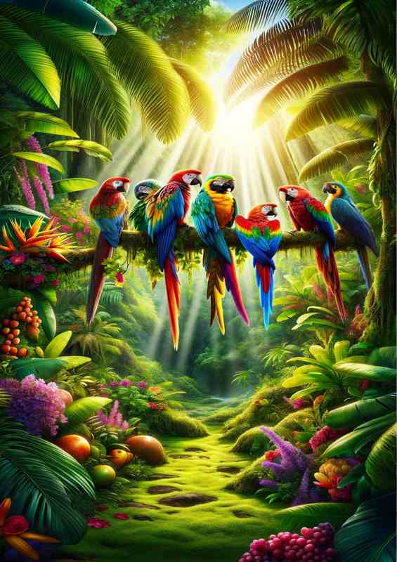 Jungle Parrot Haven | Di-Bond