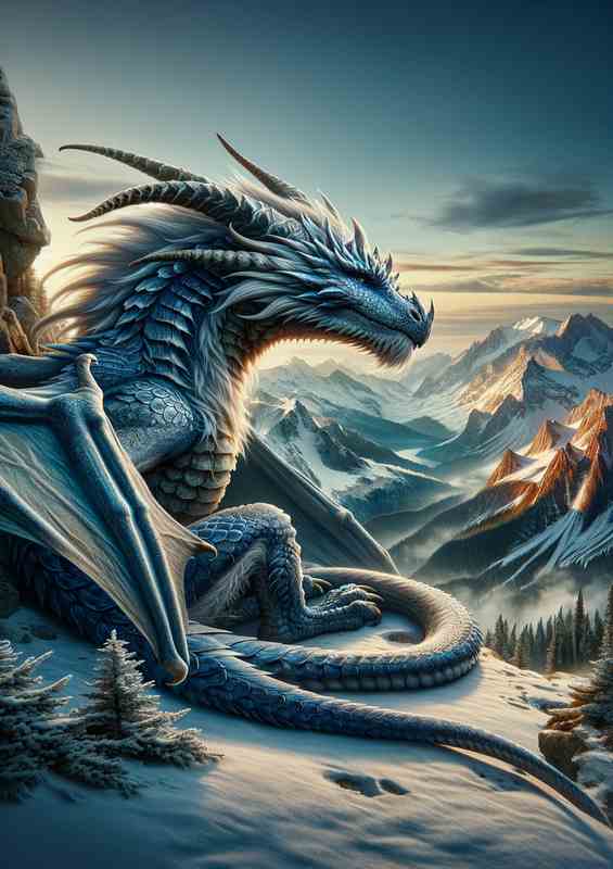 Majestic Alpine Dragon Aerie Canvas