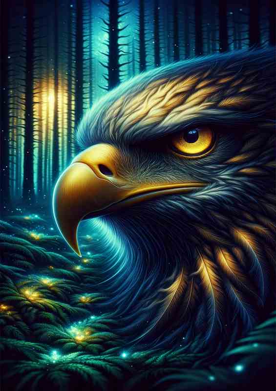 Eagle Gaze in Mystic Wilderness | Poster