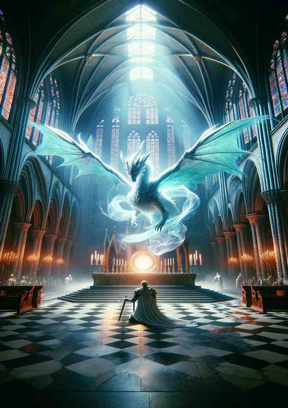 Spectral Wyvern Sanctuarys Gleaming Ward | Poster