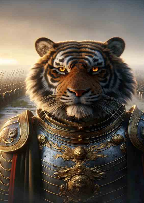 Commanding Tiger Battle Armor | Amber-Eyed Di-Bond