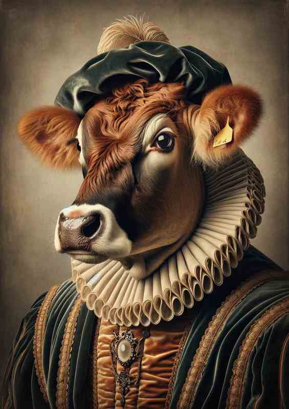 Distinguished Cow in Renaissance Garb | Poster