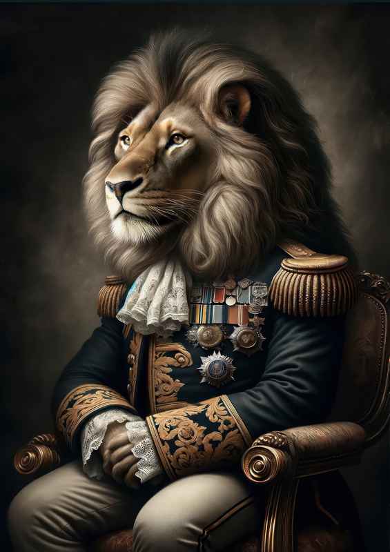 Distinguished Lion Admiral in Uniform | Poster