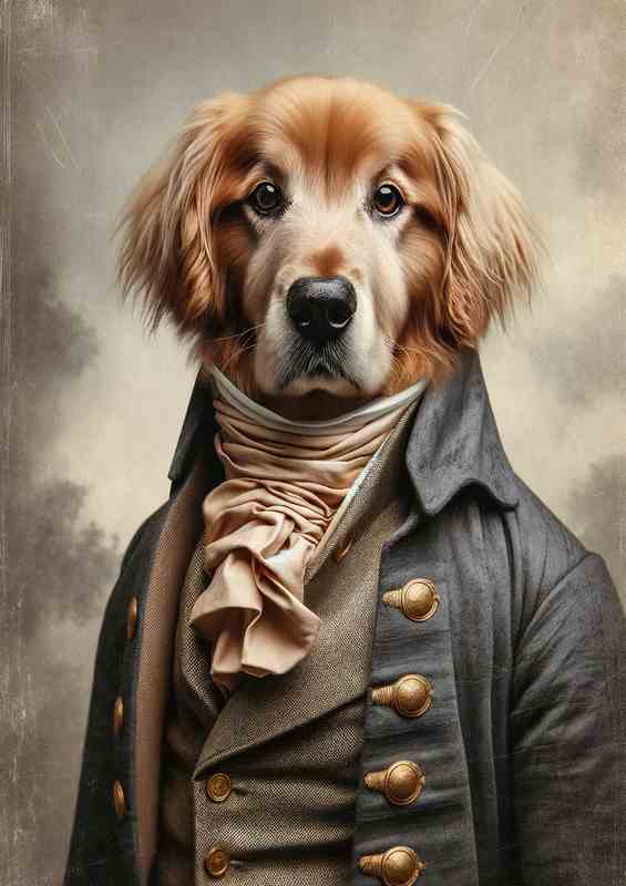 Dog Aristocrat in Regency Period Outfit | Di-Bond