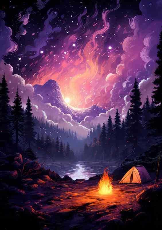 Rainbow Rapids Racing Rivers of Radiance | Metal Poster