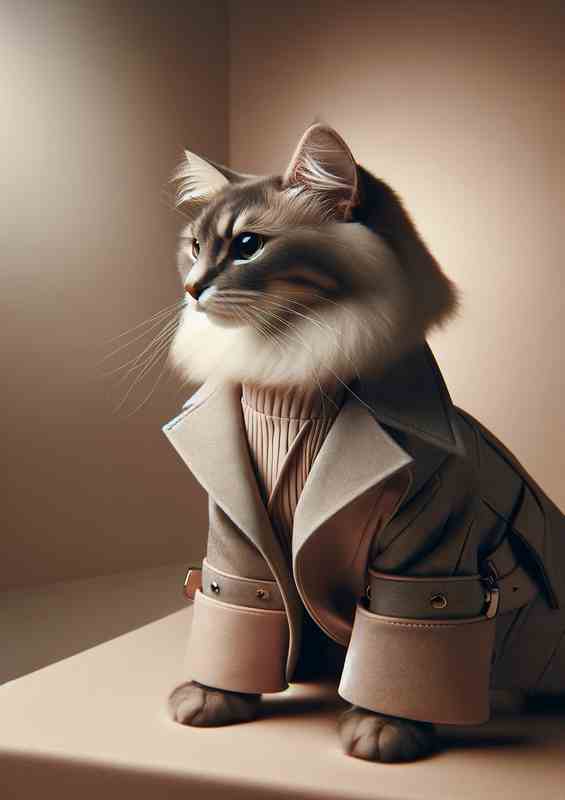 Glamorous Cat Model in Fashion Shoot | Poster