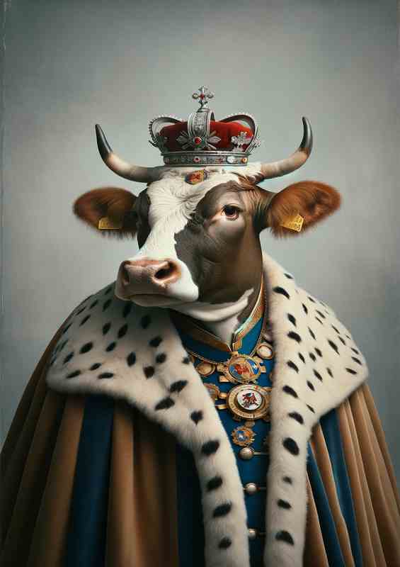 Imperial Cow in Monarchs Attire | Di-Bond