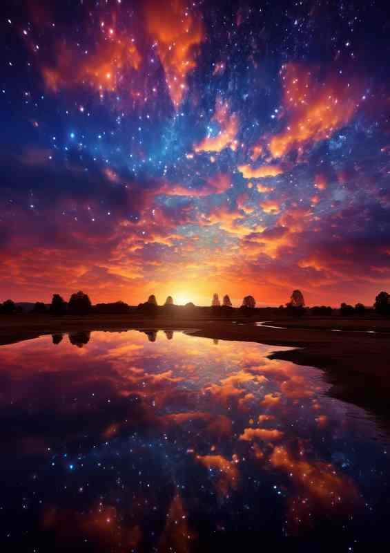 Rainbow Rivers Sailing Through Spectral Seas | Canvas