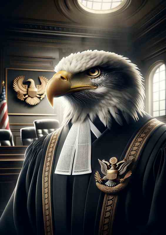 Majestic Eagle Judge in Judicial Robes | Canvas
