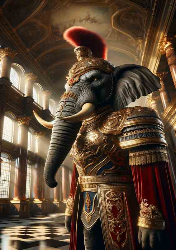 Noble Elephant Lord in Baroque Armor | Canvas