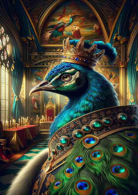 Valiant Peacock Monarch in Royal Mantle | Poster