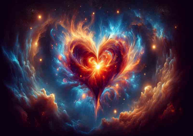 Cosmic Love Heart Celestial Art | Canvas