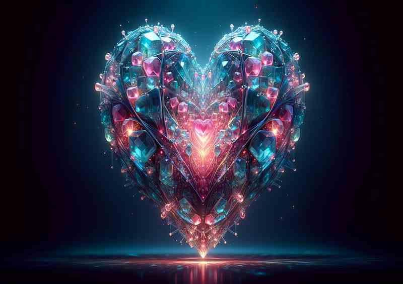 Love Heart Crystal Illumination Art | Canvas