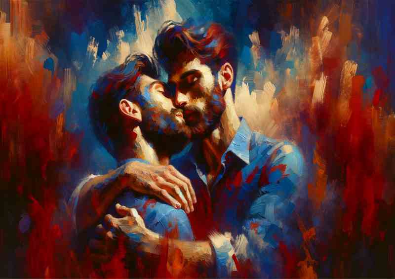 Male Couple Love Artistic Representation in love | Canvas