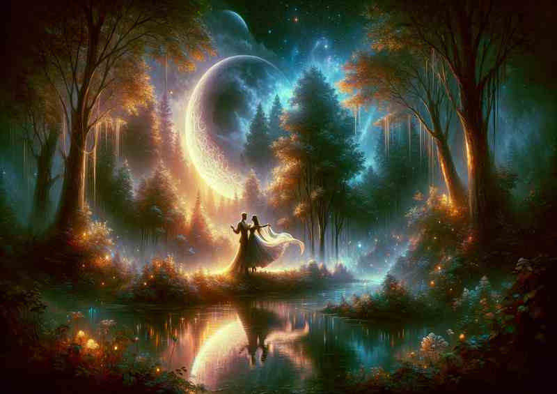 Moonlight Dance Lovers Artistic and romantic | Di-Bond