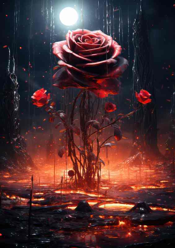 Technicolor Treasures Gems of the Glowing Ground | Metal Poster