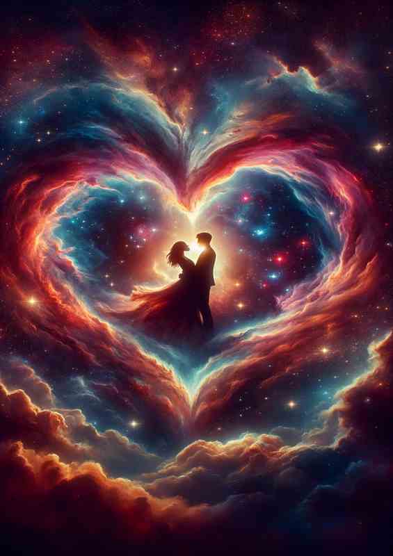 Stellar Romance Heart full of love Nebula Close Up | Poster