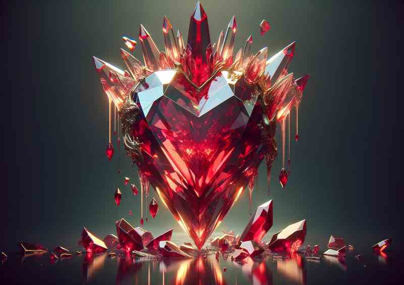 Crystal Heart Love Reflection | Canvas