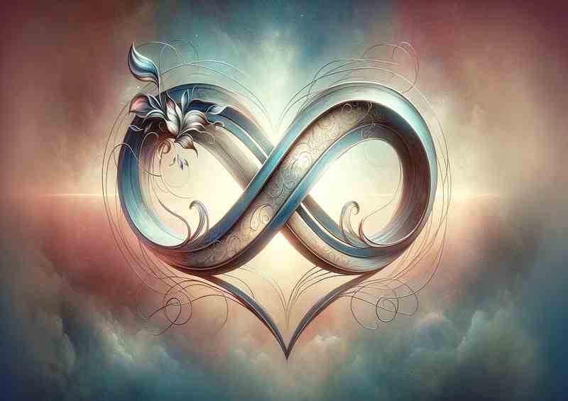 Eternal Embrace Artistic Infinity Heart Symbol Design | Di-Bond