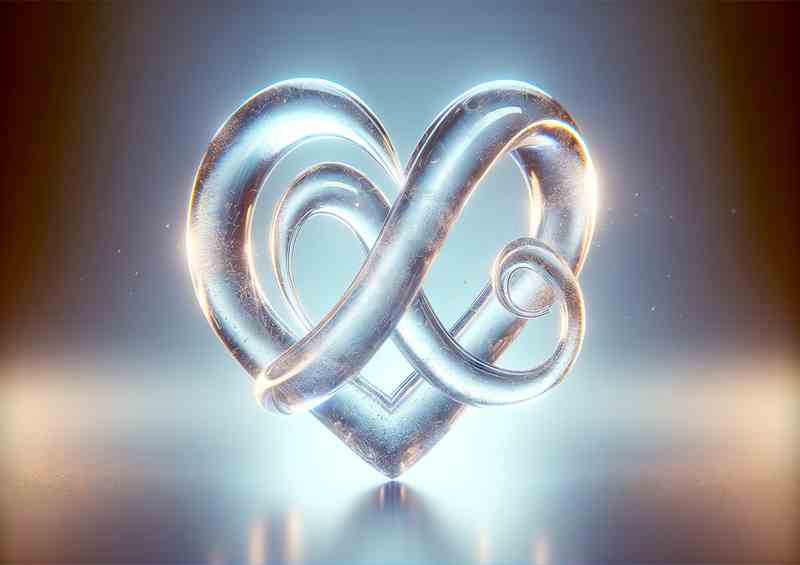 Ethereal Glass Heart Infinity Symbol Artwork | Canvas