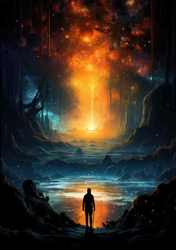 Twinkling Towns Settlements in Shining Shades | Metal Poster