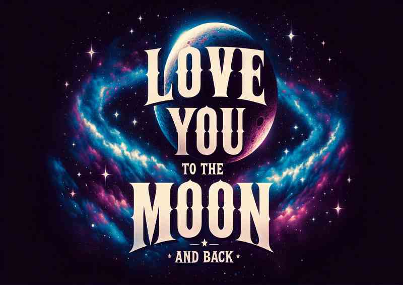 Galactic Romance Love You To The Moon And Back Bold Art | Canvas