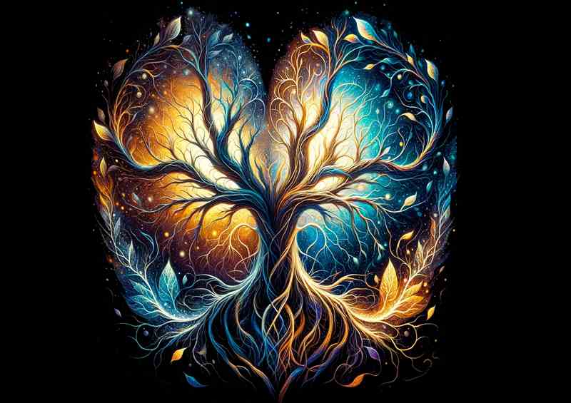 Heart Tree Life Abstract Painting | Canvas