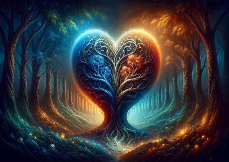 Heart Tree Life Vivid Painting | Di-Bond