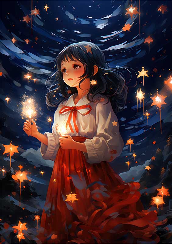 Several friends and women playing with the stars | Poster
