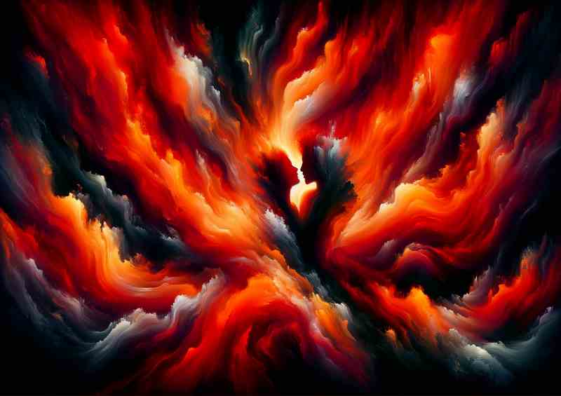 Passion Embrace Love Abstract Painting | Canvas