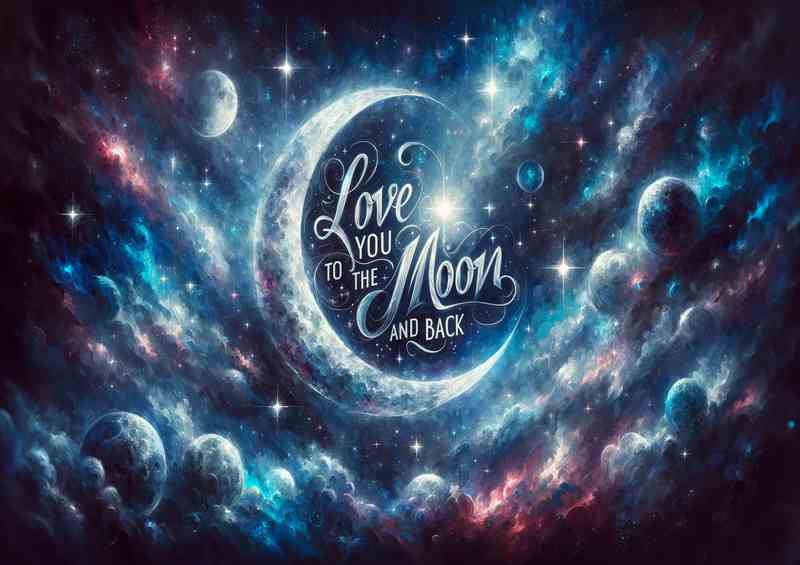 Love Horizontal Love You to the Moon and Back | Canvas