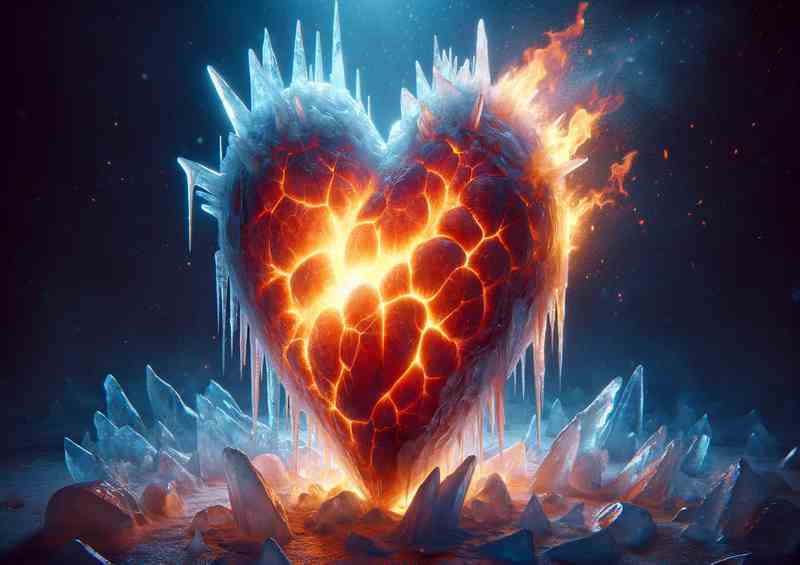 Heart-Rendered Love Ice Poster