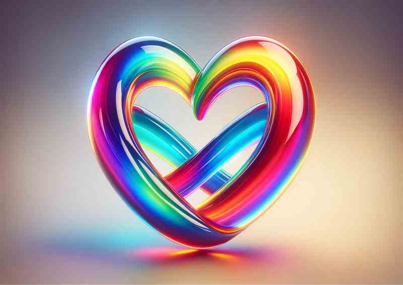 Color Glass Heart Poster