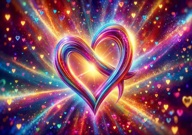 Radiant Love Symbol Do-Bright Infinity Heart (Di-Bond)