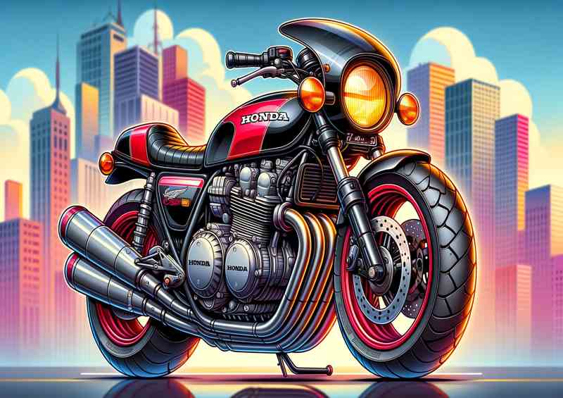 Cartoon Honda CB750F Art | Canvas