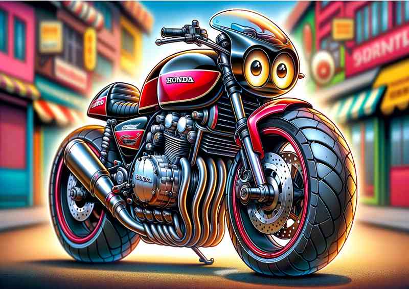 Cool Cartoon Honda CB750F Art | Canvas