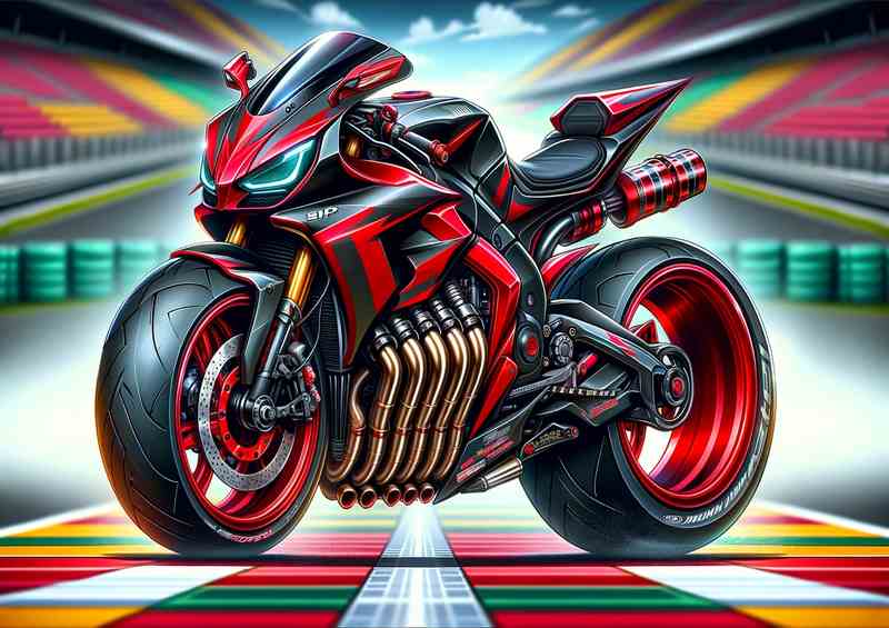 Cool Cartoon Honda SP1 SP2 Motorcycle Art | Poster
