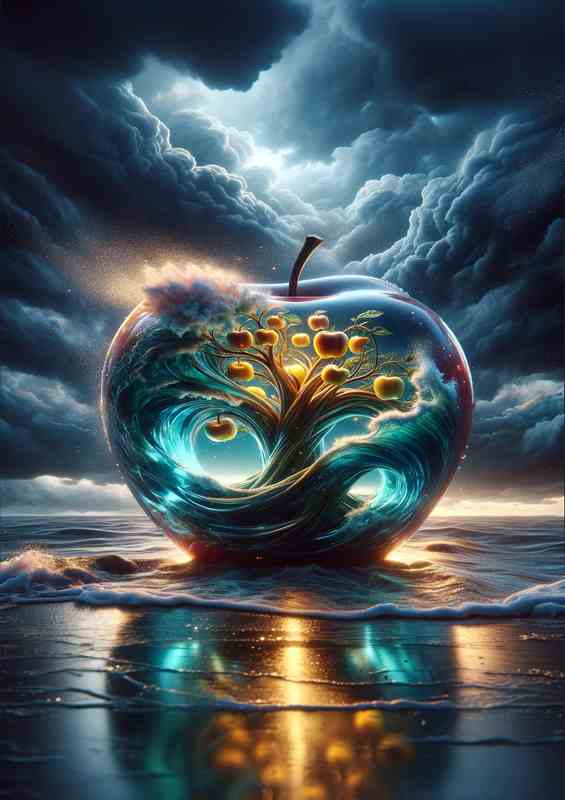 Surreal Aquatic Apple Creation | Di-Bond