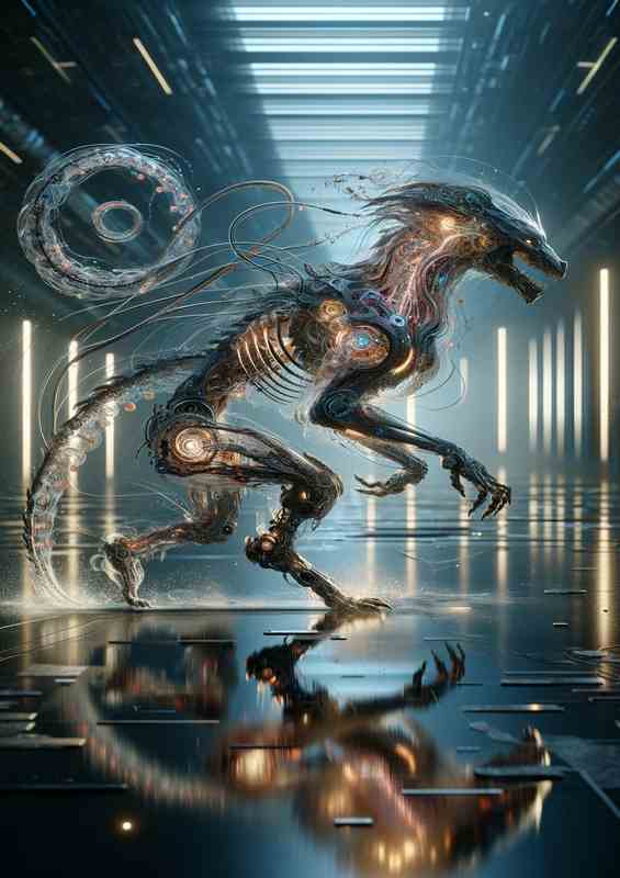 biomechanical creature with intricate designs | Di-Bond