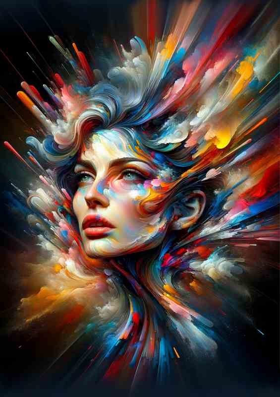 Abstract Euphoria Dynamic Artistic Woman | Canvas